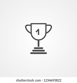 Trophy vector icon sign symbol