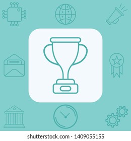 Trophy vector icon sign symbol