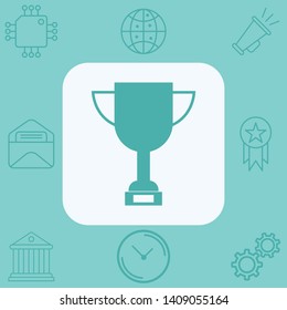 Trophy vector icon sign symbol