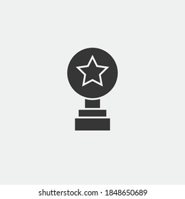 trophy vector icon star medal