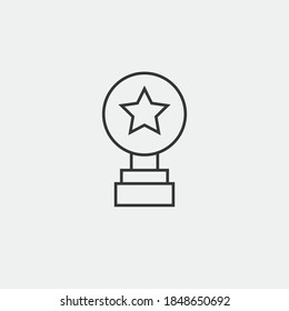 trophy vector icon star medal