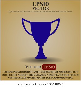 Trophy vector icon or symbol