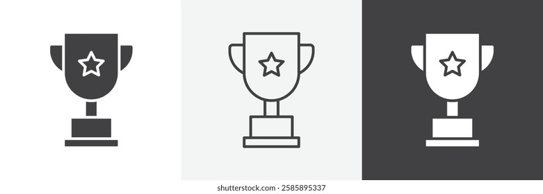 Trophy vector icons collection graphic designs for ui designs