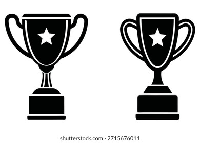 Trofeo Vector Ilustrador Iconos Paquete Set