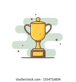trophy vector illustration in isolated white