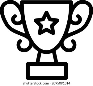 trophy Vector illustration on a transparent background. Premium quality symbols. Stroke vector icon for concept and graphic design.