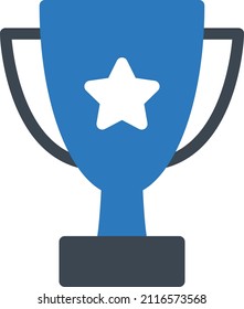 Ilustración del vector trofeo sobre un fondo transparente.Símbolos de calidad premium.Icono vector glifos para el diseño de concepto y gráfico.