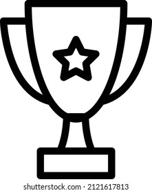 Ilustración del vector trofeo sobre un fondo transparente.Símbolos de calidad premium.Icono del vector de trazo para el diseño de concepto y gráfico.