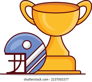 trophy Vector illustration on a transparent background. Premium quality symmbols. Vector line flat icons for concept and graphic design. 