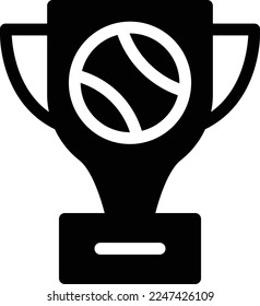 ilustración del vector trofeo en un fondo transparente. Símbolos de calidad superior. Iconos vectoriales de glifos para diseño de conceptos y gráficos. 
