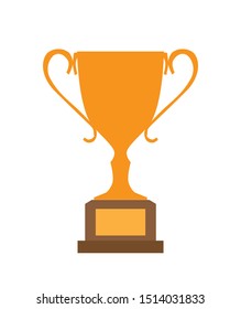 trophy, vector illustration, white background
