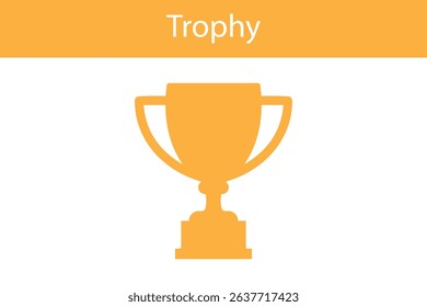 trophy vector image on white background.