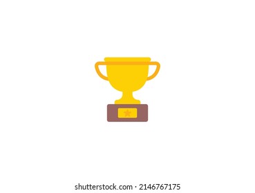 Trophy Vector Isolated Emoticon. Trophy Icon