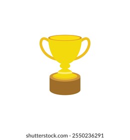 trophy vector isolated on white background