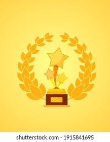 Ilustración de moda gráfica vectorial trofeo.