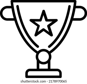 Trophy Vector Line Icon Design