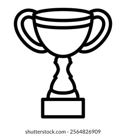 Trophy Vector Line Icon Design