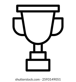 Trophy Vector Line Icon Design