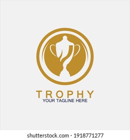 Trophy vector logo icon.champions  trophy logo icon for winner award logo template