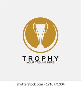 Trophy vector logo icon.champions  trophy logo icon for winner award logo template