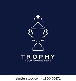 Trophy vector logo icon.champions  trophy logo icon for winner award logo template