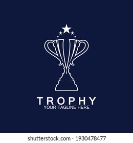 Trophy vector logo icon.champions  trophy logo icon for winner award logo template