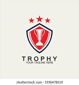 Trophy vector logo icon.champions  trophy logo icon for winner award logo template
