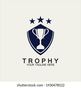 Trophy vector logo icon.champions  trophy logo icon for winner award logo template