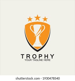Trophy vector logo icon.champions  trophy logo icon for winner award logo template