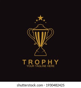 Trophy vector logo icon.champions  trophy logo icon for winner award logo template