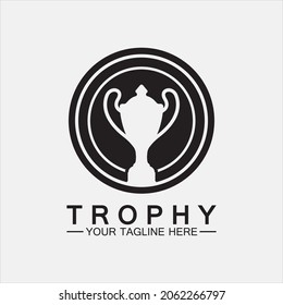 Trophy vector logo icon.champions  trophy logo icon for winner award logo template