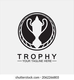 Icono del logotipo del vector del trofeo.icono del logotipo del trofeo para la plantilla del logotipo del ganador