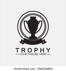 Trophy vector logo icon.champions  trophy logo icon for winner award logo template