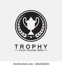Trophy vector logo icon.champions  trophy logo icon for winner award logo template