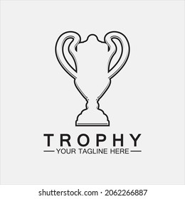Trophy vector logo icon.champions  trophy logo icon for winner award logo template