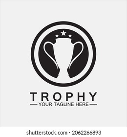 Trophy vector logo icon.champions  trophy logo icon for winner award logo template