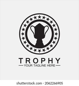 Trophy vector logo icon.champions  trophy logo icon for winner award logo template