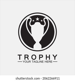 Icono del logotipo del vector del trofeo.icono del logotipo del trofeo para la plantilla del logotipo del ganador