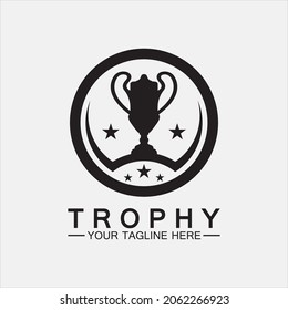 Trophy vector logo icon.champions  trophy logo icon for winner award logo template