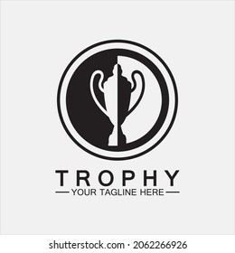 Trophy vector logo icon.champions  trophy logo icon for winner award logo template