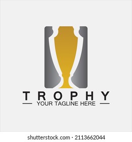 Icono del logotipo del vector del trofeo.icono del logotipo del trofeo para la plantilla del logotipo del ganador
