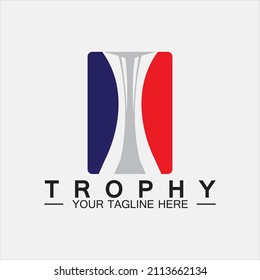 Icono del logotipo del vector del trofeo.icono del logotipo del trofeo para la plantilla del logotipo del ganador