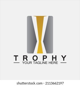 Icono del logotipo del vector del trofeo.icono del logotipo del trofeo para la plantilla del logotipo del ganador