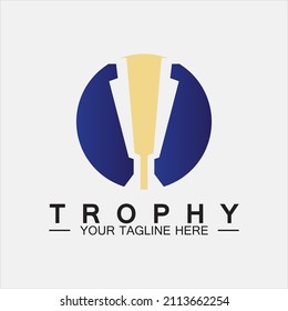 Icono del logotipo del vector del trofeo.icono del logotipo del trofeo para la plantilla del logotipo del ganador