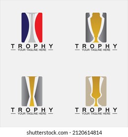 Icono del logotipo del vector del trofeo.icono del logotipo del trofeo para la plantilla del logotipo del ganador
