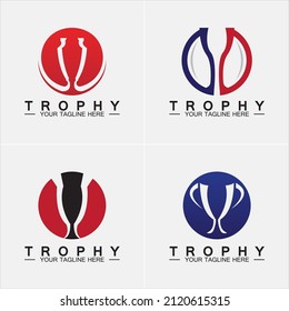 Trophy vector logo icon.champions  trophy logo icon for winner award logo template