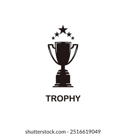 Ícone do logotipo do vetor do troféu do troféu dos campeões ícone do logotipo do prêmio do vencedor