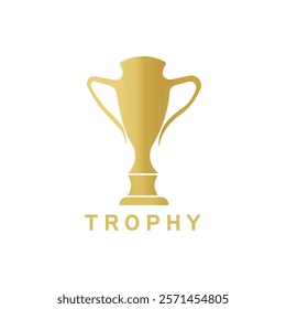 Trophy vector logo icon.champions trophy logo icon for winner award logo template