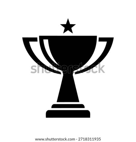 Trophy vector logo icon.champions trophy logo icon for winner award logo template