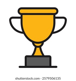 trophy vector on white background